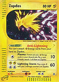 Zapdos aus dem Set E-Aquapolis