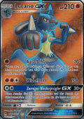 Lucario GX aus dem Set Grauen der Lichtfinsternis